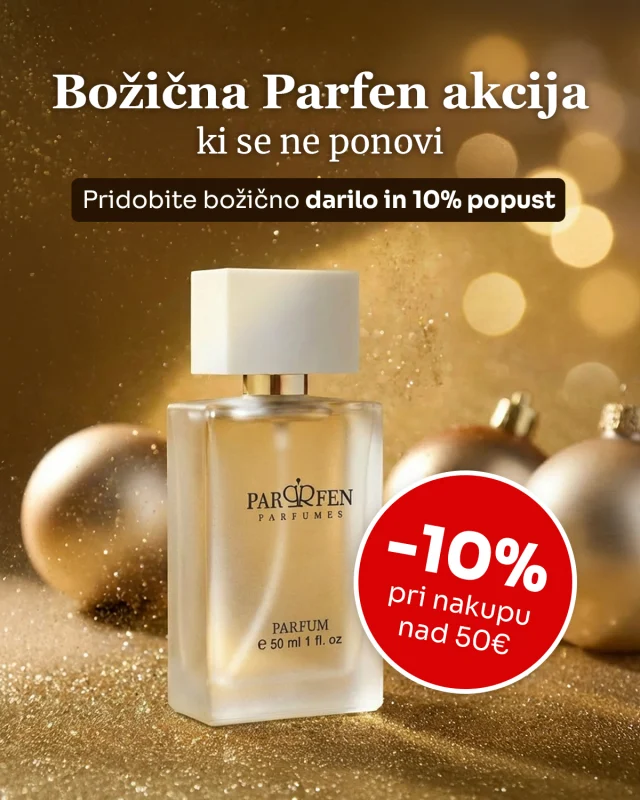🎄 Še nimate vseh božičnih daril? 🎁 Ne skrbite, čudovit vonj razveseli vsakogar. V naši spletni trgovini najdete desetine priljubljenih svetovnih dišav 😍 Pripravili smo tudi posebno akcijo – ob nakupu nad:
⭐️ 35€: ženski nakit kot darilo
⭐️ 38€: ženski nakit + brezplačna dostava
⭐️ 50€: ženski nakit + brezplačna dostava + 10% popust na celotno naročilo

👉 Darilo vam samodejno dodamo k naročilu. Popust se obračuna v košarici.

✅ Vse parfume najdete na www.parfens.si 👈 Razveselite svoje najbližje in sebe z nakupom na Parfenu ❤️